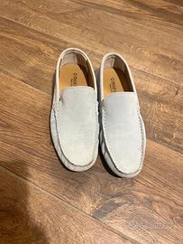 Scarpe mocassino celesti scamosciate uomo 43