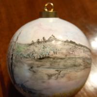 Palla di Natale in porcellana dipinta