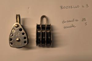 Bozzello per deriva a 3 pulegge