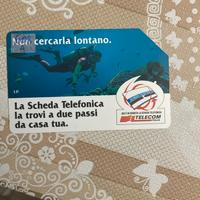 Scheda telefonica 608a variante punto bianco.