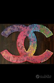 Aiiroh Chanel logo  on woodboard