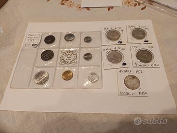 500 lire argento+ altre monete in argento