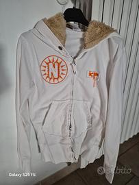 Felpa donna con cappuccio e pelliccia Nordkapp