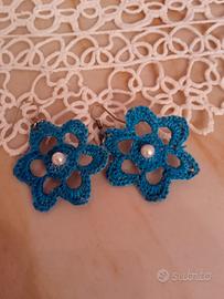 orecchini all uncinetto e fimo