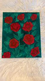 Dipinto nella tela ad olio e acrilico