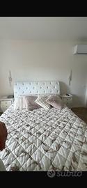 Letto in pelle spessorata bianco