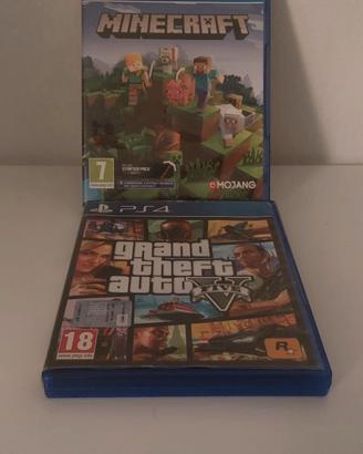 gta5 e minecraft ps4