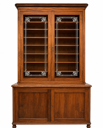 antica credenza doppio corpo in noce