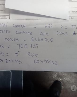 TESTATA COMPLETA AUTO PROVE MINICOOPER S F56 2.0