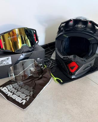 CASCO MOTO E MASCHERA