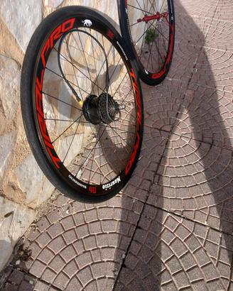 Coppia ruote 40mm. Carbon Look. Motore My E-bike 