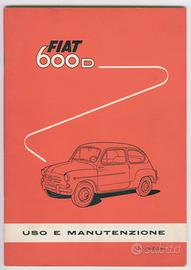 FIAT 600D manuale uso e manutenzione 1962 NUOVO