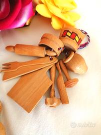 mini Posate Atrezzi Cucina Oggettistica Vintage 
