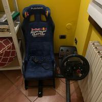 Simulatore con pedali e sedile