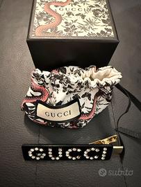 pinza per capelli Gucci con scatola e dustabag 