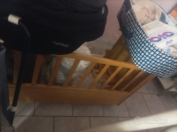 Culla in legno massiccio completa di materasso