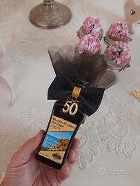 Bomboniere compleanno miniatura "Amaro del Capo" 