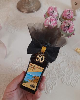 Bomboniere compleanno miniatura "Amaro del Capo" 