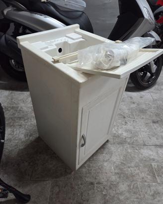 Lavatoio in plastica con mobiletto