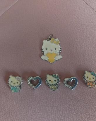 6 Ciondoli di Hello Kitty per collane e bracciali