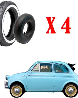 4 Pneumatici + 4 camere 125 80 R12 62S VEERUBBER F