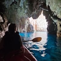 Kayak biposto + pagaie e carrellino trasporto