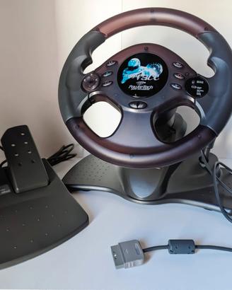 🏎️ Volante PowerTech Mega Race PS1/PS2 con Pedali