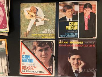 Lotto 8 Vinili 45RPM Gianni Morandi