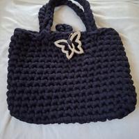 Borsa donna fatta a mano con farfalla