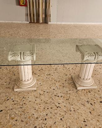 Tavolo in cristallo stile Impero Romano