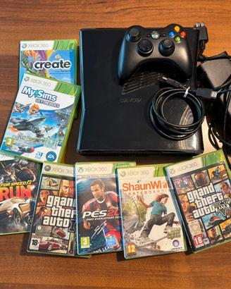 Xbox 360 nera + 7giochi + controller - funzionante