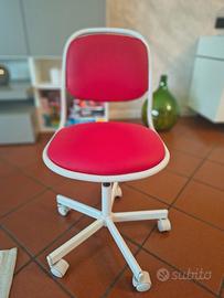 Sedia con rotelle scrivania ikea