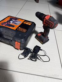 Trapano avvitatore a percussione Black+Decker 18V
