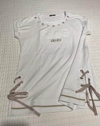 Completo LiuJo jeans e felpa smanicata
