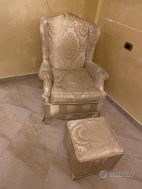 Poltrona con pouf