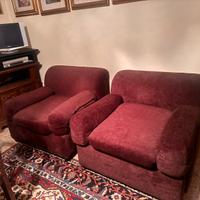 Poltrone in vellito color marrone