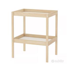 Fasciatoio faggio/bianco con materassino
