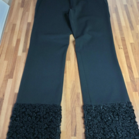 Pantalone donna con astracan alle caviglie