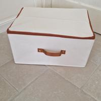 Scatola portaoggetti in tessuto con zip – Nuova