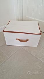 Scatola portaoggetti in tessuto con zip – Nuova