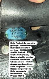 Sella pariani da esercizio galoppo