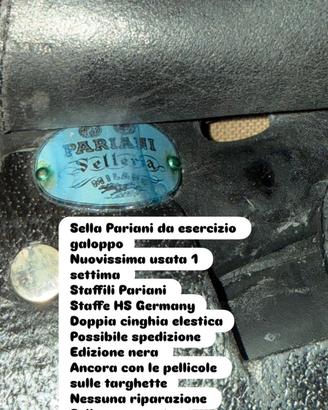 Sella pariani da esercizio galoppo
