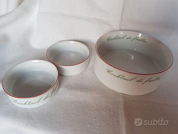 Servizio per macedonia/gelato in porcellana