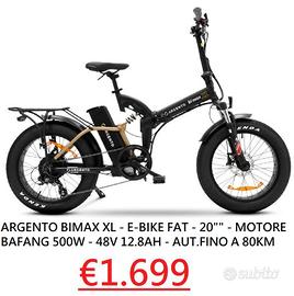 ARGENTO BIMAX XL - E-BIKE  20" - 500W 48V 12.8AH