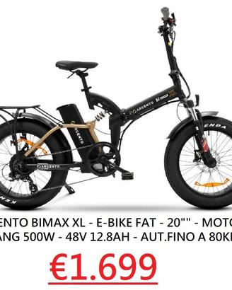 ARGENTO BIMAX XL - E-BIKE  20" - 500W 48V 12.8AH