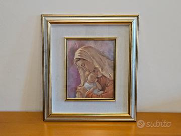 Quadro Madonna con bambino 47x53cm