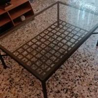 Tavolino in vetro e ferro battuto IKEA