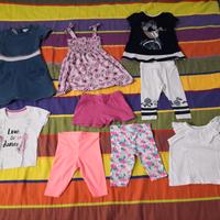 Lotto abbigliamento estivo bambina 2 anni 92 cm