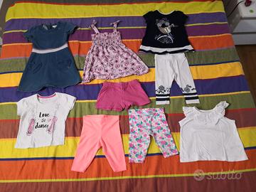Lotto abbigliamento estivo bambina 2 anni 92 cm