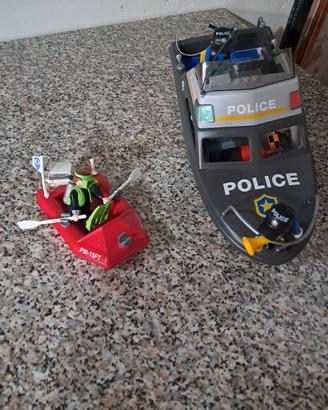 Playmobil Motoscafo Polizia e  gommone